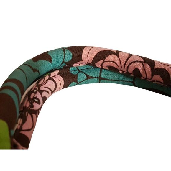 Vera Bradley Crossbody Purse Lola Handbag Brown Pink Green Blue Retired 2013 - Picture 8 of 10